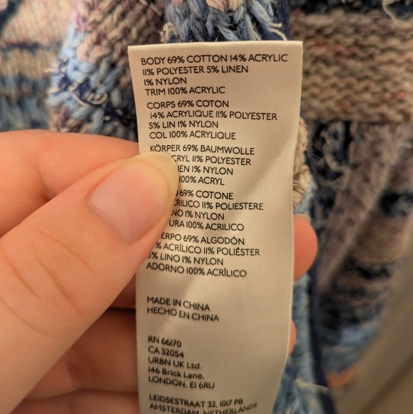 Pilcro Anthropologie Embroidered Earth Boho Cardigan Sweater X Large XL - Picture 11 of 11